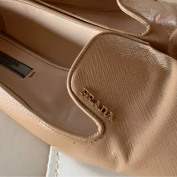 Nude Prada Loafers